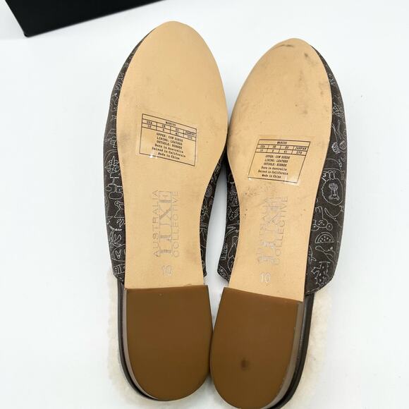 NEW Australia Luxe‎ Collective Womens 10 Marcos Mule Gray Leather Shearling - Picture 3 of 7